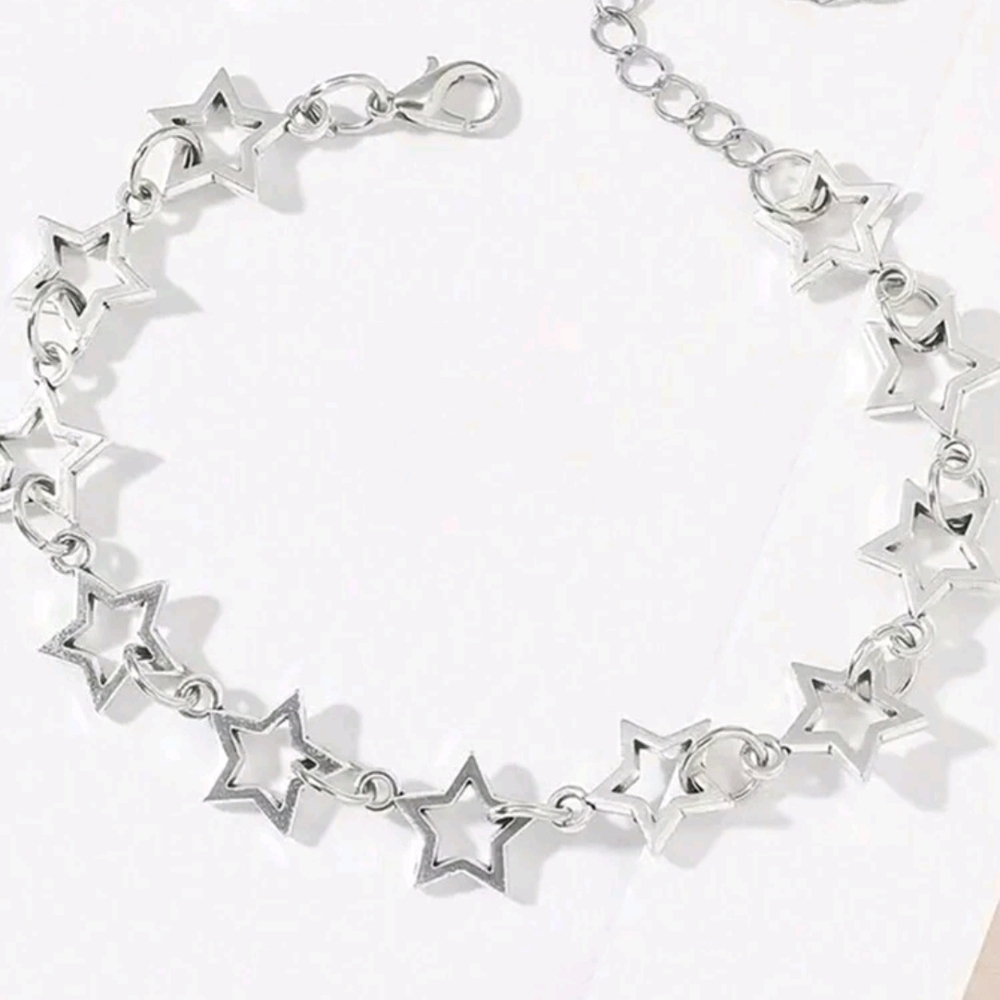 Silver Star Charm Bracelet